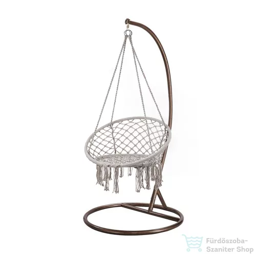 Leziter Cardenas függőfotel állvánnyal szürke-barna WST-01-Grey_SW-007-STBR
