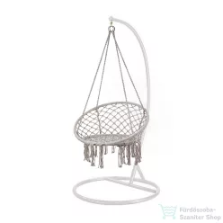   Leziter Cardenas függőfotel állvánnyal szürke-fehér WST-01-Grey_SW-007-STWH