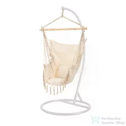   Leziter Puerto függőszék állvánnyal bézs-fehér WST-02-Beige_SW-007-STWH