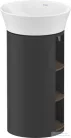 Duravit WHITE TULIP álló 2 polcos mosdótartó szekrény 236550 mosdóhoz, Graphite High Gloss/American Walnut Solid Wood WT4239077H1