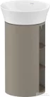 Duravit WHITE TULIP álló 2 polcos mosdótartó szekrény 236550 mosdóhoz, Stone Grey High Gloss/American Walnut Solid Wood WT4239077H2