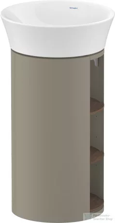 Duravit WHITE TULIP álló 2 polcos mosdótartó szekrény 236550 mosdóhoz, Stone Grey High Gloss/American Walnut Solid Wood WT4239077H2