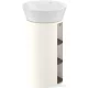 Duravit WHITE TULIP álló 2 polcos mosdótartó szekrény 236550 mosdóhoz, Nordic White High Gloss/American Walnut Solid Wood WT4239077H4