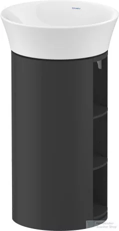 Duravit WHITE TULIP álló 2 polcos mosdótartó szekrény 236550 mosdóhoz, Graphite High Gloss WT42390H1H1