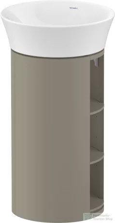 Duravit WHITE TULIP álló 2 polcos mosdótartó szekrény 236550 mosdóhoz, Stone Grey High Gloss WT42390H2H2