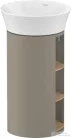 Duravit WHITE TULIP álló 2 polcos mosdótartó szekrény 236550 mosdóhoz, Stone Grey High Gloss/Natural Oak solid WT42390H5H2