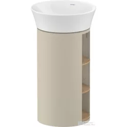   Duravit WHITE TULIP álló 2 polcos mosdótartó szekrény 236550 mosdóhoz, Taupe High Gloss/Natural Oak solid WT42390H5H3