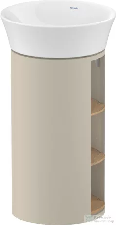 Duravit WHITE TULIP álló 2 polcos mosdótartó szekrény 236550 mosdóhoz, Taupe High Gloss/Natural Oak solid WT42390H5H3