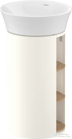 Duravit WHITE TULIP álló 2 polcos mosdótartó szekrény 236550 mosdóhoz, Nordic White High Gloss/Natural Oak solid WT42390H5H4
