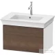 Duravit WHITE TULIP mosdó alá építhető függesztett 1 fiókos alsószekrény,684 x 458 mm,White High Gloss Lacquer/American Walnut Solid Wood WT424107785