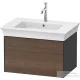 Duravit WHITE TULIP mosdó alá építhető függesztett 1 fiókos alsószekrény,684 x 458 mm,Graphite High Gloss/American Walnut Solid Wood WT4241077H1