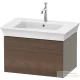 Duravit WHITE TULIP mosdó alá építhető függesztett 1 fiókos alsószekrény,684 x 458 mm,Stone Grey High Gloss/American Walnut Solid Wood WT4241077H2