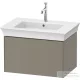 Duravit WHITE TULIP mosdó alá építhető függesztett 1 fiókos alsószekrény,684 x 458 mm,Stone Grey High Gloss WT42410H2H2
