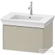 Duravit WHITE TULIP mosdó alá építhető függesztett 1 fiókos alsószekrény,684 x 458 mm,Taupe High Gloss WT42410H3H3