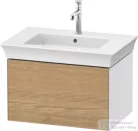 Duravit WHITE TULIP mosdó alá építhető függesztett 1 fiókos alsószekrény,684 x 458 mm,White High Gloss Lacquer/Natural Oak solid WT42410H585