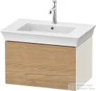 Duravit WHITE TULIP mosdó alá építhető függesztett 1 fiókos alsószekrény,684 x 458 mm,Nordic White High Gloss/Natural Oak solid WT42410H5H4
