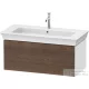 Duravit WHITE TULIP mosdó alá építhető függesztett 1 fiókos alsószekrény,984 x 458 mm, White High Gloss Lacquer/American Walnut Solid Wood WT424207785