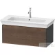 Duravit WHITE TULIP mosdó alá építhető függesztett 1 fiókos alsószekrény,984 x 458 mm, Graphite High Gloss/American Walnut Solid Wood WT4242077H1