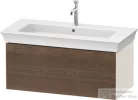 Duravit WHITE TULIP mosdó alá építhető függesztett 1 fiókos alsószekrény,984 x 458 mm, Nordic White High Gloss/American Walnut Solid Wood WT4242077H4