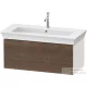 Duravit WHITE TULIP mosdó alá építhető függesztett 1 fiókos alsószekrény,984 x 458 mm, Nordic White High Gloss/American Walnut Solid Wood WT4242077H4