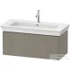 Duravit WHITE TULIP mosdó alá építhető függesztett 1 fiókos alsószekrény,984 x 458 mm, Stone Grey High Gloss WT42420H2H2