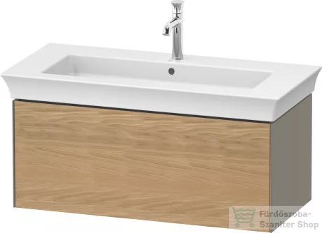 Duravit WHITE TULIP mosdó alá építhető függesztett 1 fiókos alsószekrény,984 x 458 mm, Stone Grey High Gloss/Natural Oak solid WT42420H5H2