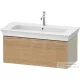 Duravit WHITE TULIP mosdó alá építhető függesztett 1 fiókos alsószekrény,984 x 458 mm, Taupe High Gloss/Natural Oak solid WT42420H5H3