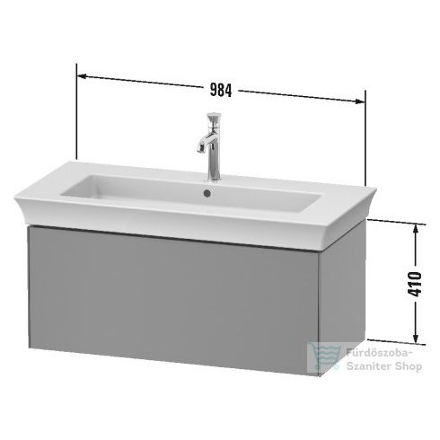 Duravit WHITE TULIP mosdó alá építhető függesztett 1 fiókos alsószekrény,984 x 458 mm, Taupe High Gloss/Natural Oak solid WT42420H5H3