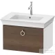 Duravit WHITE TULIP mosdó alá építhető függesztett 1 fiókos alsószekrény,684 x 458 mm,White High Gloss Lacquer/American Walnut Solid Wood WT425107785