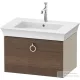 Duravit WHITE TULIP mosdó alá építhető függesztett 1 fiókos alsószekrény,684 x 458 mm,Taupe High Gloss/American Walnut Solid Wood WT4251077H3