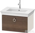 Duravit WHITE TULIP mosdó alá építhető függesztett 1 fiókos alsószekrény,684 x 458 mm,Nordic White High Gloss/American Walnut Solid Wood WT4251077H4