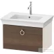 Duravit WHITE TULIP mosdó alá építhető függesztett 1 fiókos alsószekrény,684 x 458 mm,Nordic White High Gloss/American Walnut Solid Wood WT4251077H4