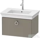 Duravit WHITE TULIP mosdó alá építhető függesztett 1 fiókos alsószekrény,684 x 458 mm,Stone Grey High Gloss WT42510H2H2