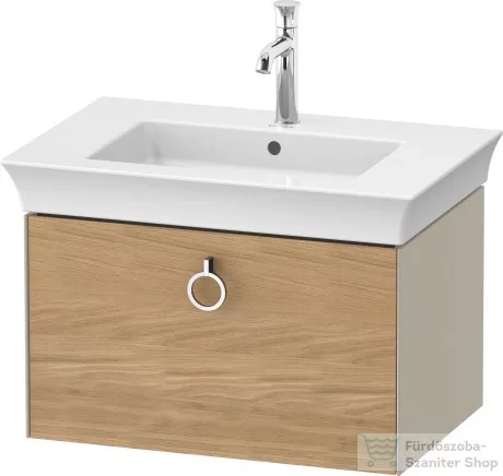 Duravit WHITE TULIP mosdó alá építhető függesztett 1 fiókos alsószekrény,684 x 458 mm,Taupe High Gloss/Natural Oak solid WT42510H5H3