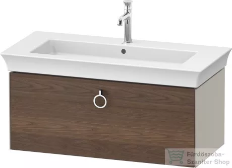 Duravit WHITE TULIP mosdó alá építhető függesztett 1 fiókos alsószekrény,984 x 458 mm, Taupe Satin Matt Lacquer/American Walnut Solid Wood WT425207760
