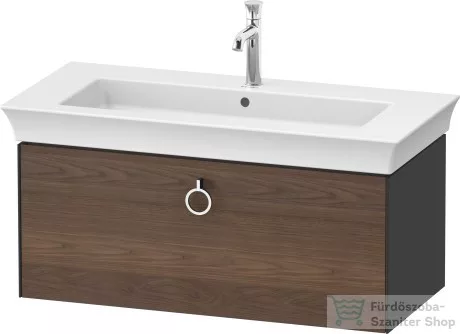 Duravit WHITE TULIP mosdó alá építhető függesztett 1 fiókos alsószekrény,984 x 458 mm, Graphite High Gloss/American Walnut Solid Wood WT4252077H1