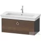 Duravit WHITE TULIP mosdó alá építhető függesztett 1 fiókos alsószekrény,984 x 458 mm, Graphite High Gloss/American Walnut Solid Wood WT4252077H1