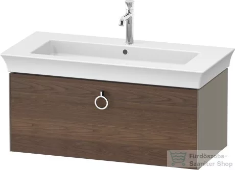 Duravit WHITE TULIP mosdó alá építhető függesztett 1 fiókos alsószekrény,984 x 458 mm, Stone Grey High Gloss/American Walnut Solid Wood WT4252077H2