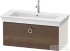 Duravit WHITE TULIP mosdó alá építhető függesztett 1 fiókos alsószekrény,984 x 458 mm, Nordic White High Gloss/American Walnut Solid Wood WT4252077H4
