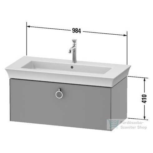 Duravit WHITE TULIP mosdó alá építhető függesztett 1 fiókos alsószekrény,984 x 458 mm, Graphite High Gloss WT42520H1H1