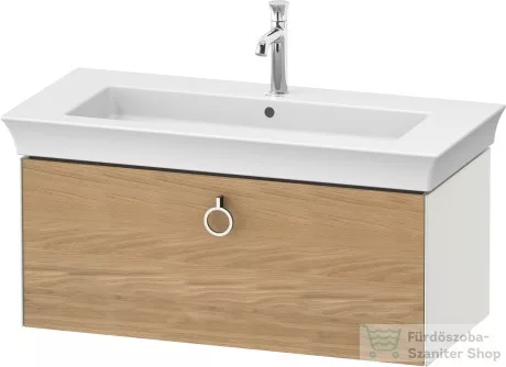 Duravit WHITE TULIP mosdó alá építhető függesztett 1 fiókos alsószekrény,984 x 458 mm,White Satin Matt Lacquer/Natural Oak solid WT42520H536