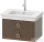Duravit WHITE TULIP mosdó alá építhető függesztett 2 fiókos alsószekrény,684 x 458 mm,Stone Grey High Gloss/American Walnut Solid Wood WT4351077H2