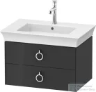 Duravit WHITE TULIP mosdó alá építhető függesztett 2 fiókos alsószekrény,684 x 458 mm,Graphite High Gloss WT43510H1H1