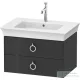 Duravit WHITE TULIP mosdó alá építhető függesztett 2 fiókos alsószekrény,684 x 458 mm,Graphite High Gloss WT43510H1H1