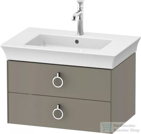 Duravit WHITE TULIP mosdó alá építhető függesztett 2 fiókos alsószekrény,684 x 458 mm,Stone Grey High Gloss WT43510H2H2