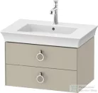 Duravit WHITE TULIP mosdó alá építhető függesztett 2 fiókos alsószekrény,684 x 458 mm,Taupe High Gloss WT43510H3H3