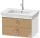 Duravit WHITE TULIP mosdó alá építhető függesztett 2 fiókos alsószekrény,684 x 458 mm,White High Gloss Lacquer/Natural Oak solid WT43510H585