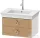 Duravit WHITE TULIP mosdó alá építhető függesztett 2 fiókos alsószekrény,684 x 458 mm,Nordic White High Gloss/Natural Oak solid WT43510H5H4