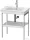 Duravit WHITE TULIP fém állvány 236375-ös mosdóhoz,fa polccal, White High Gloss Lacquer WT454008585