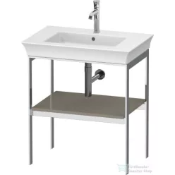   Duravit WHITE TULIP fém állvány 236375-ös mosdóhoz,fa polccal, Stone Grey High Gloss WT45400H2H2
